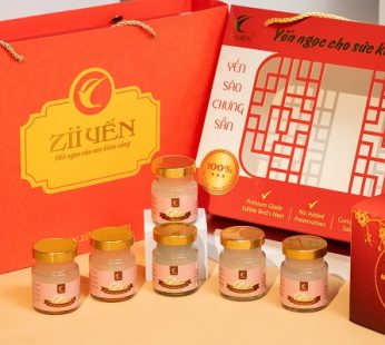 Hộp 6 hũ Yến Sào Chưng Sẵn Hạt Sen (30% tổ yến)