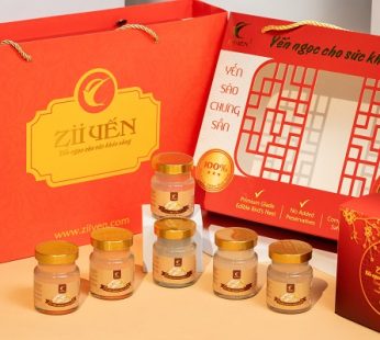 Hộp 6 hũ yến sào chưng sẵn nhân sâm (35% tổ yến)