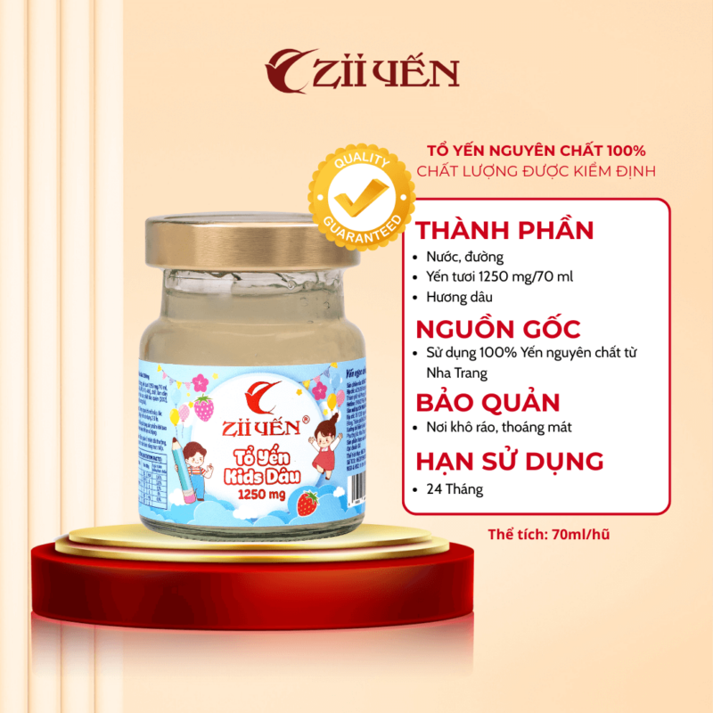 yến chưng cho trẻ em