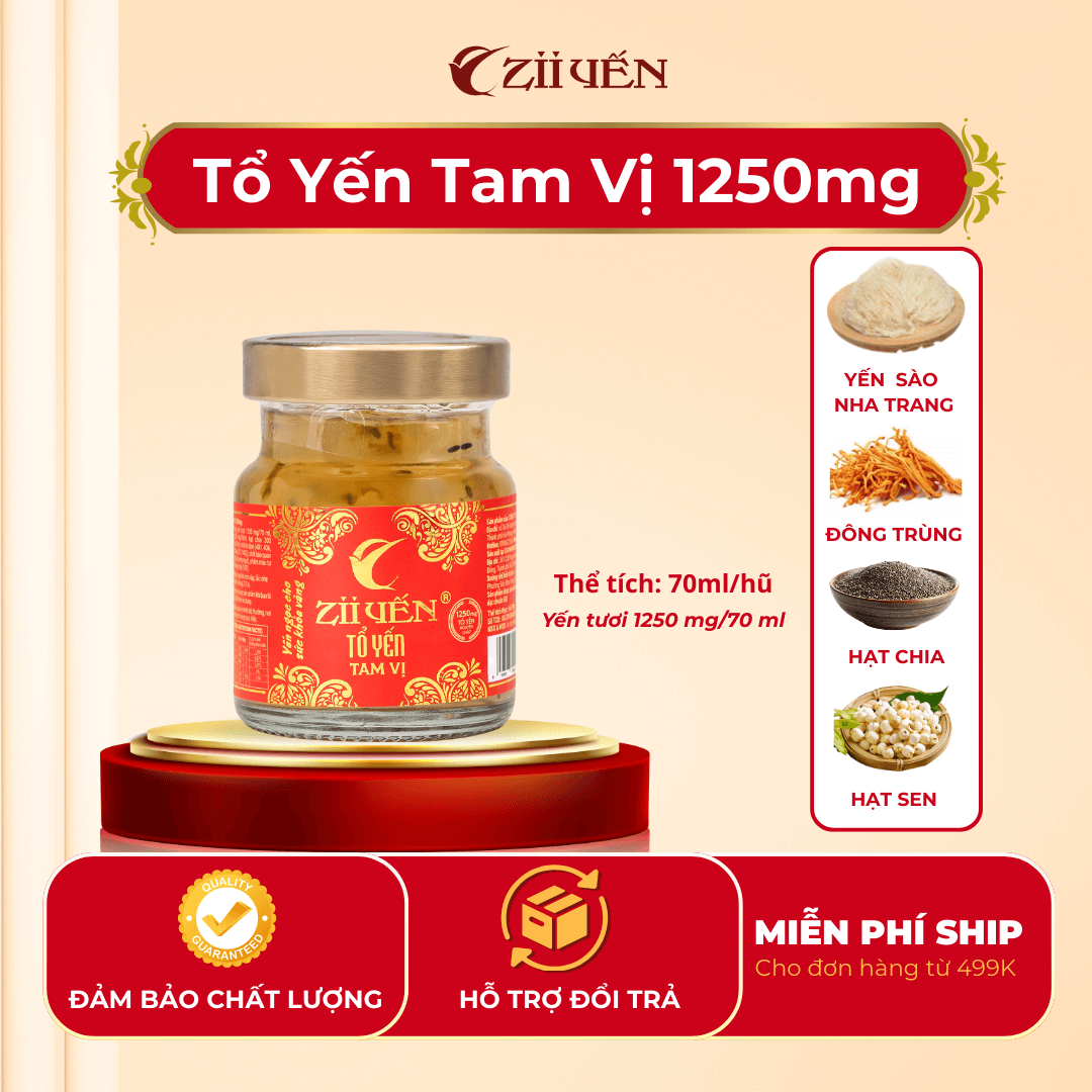 Yến tam vị 1250mg Tổ Yến
