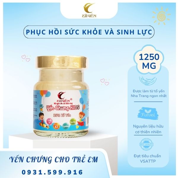 Yến chưng cho trẻ em