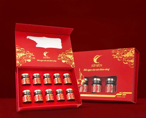 Hộp quà 10 hũ yến chưng 70ml