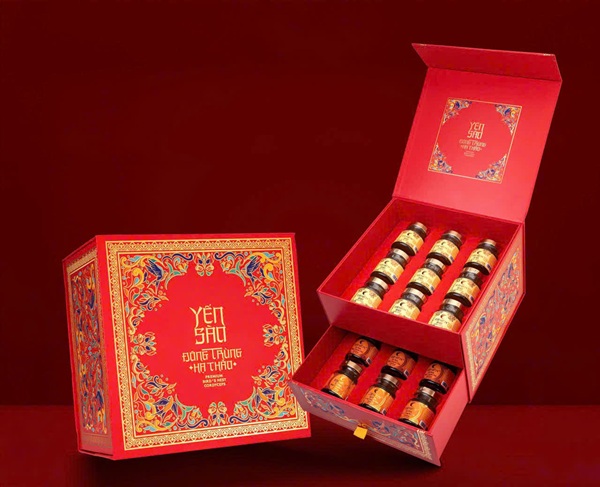 Hộp quà yến chưng 2 tầng mix vị