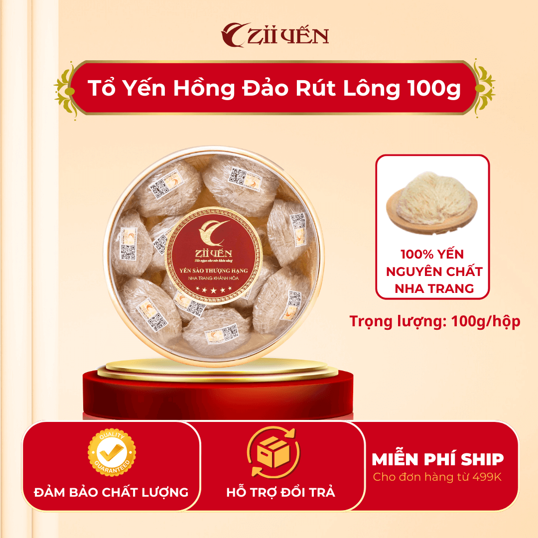 Tổ Yến Hồng Đảo Rút Lông 100gr