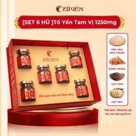 set 6 hũ yến chưng tam vị