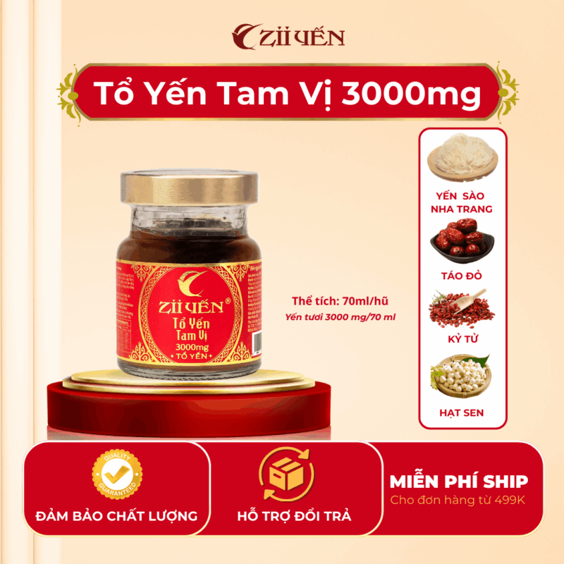 Yến chưng tam vị 3000mg