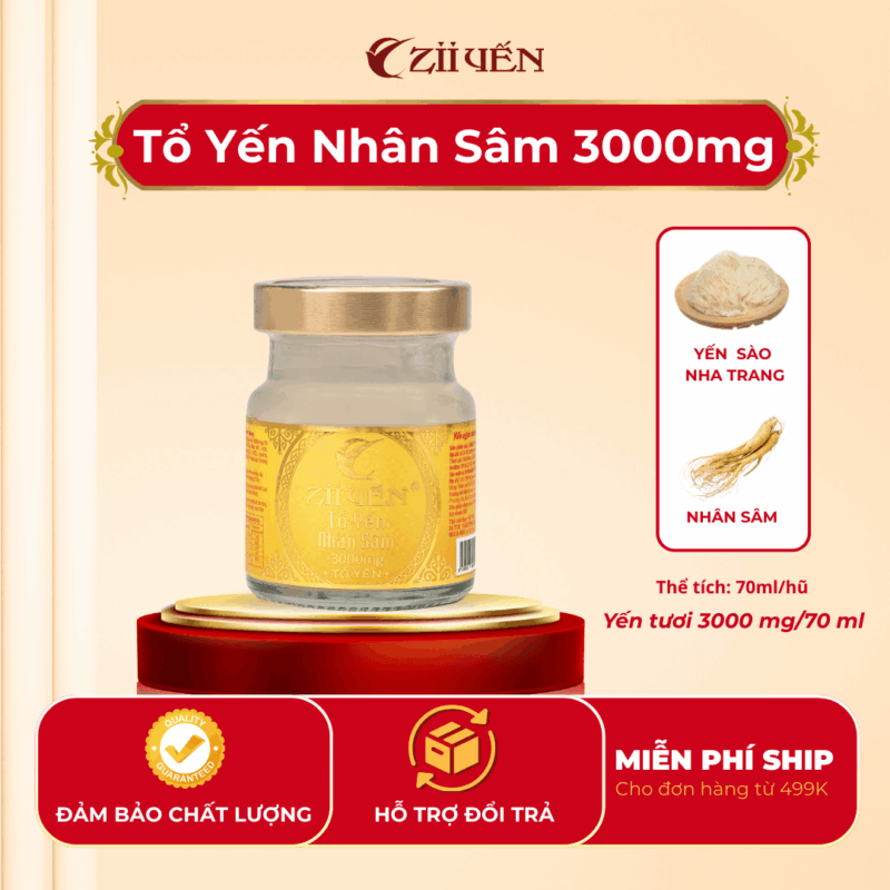Yến chưng nhân sâm 3000mg
