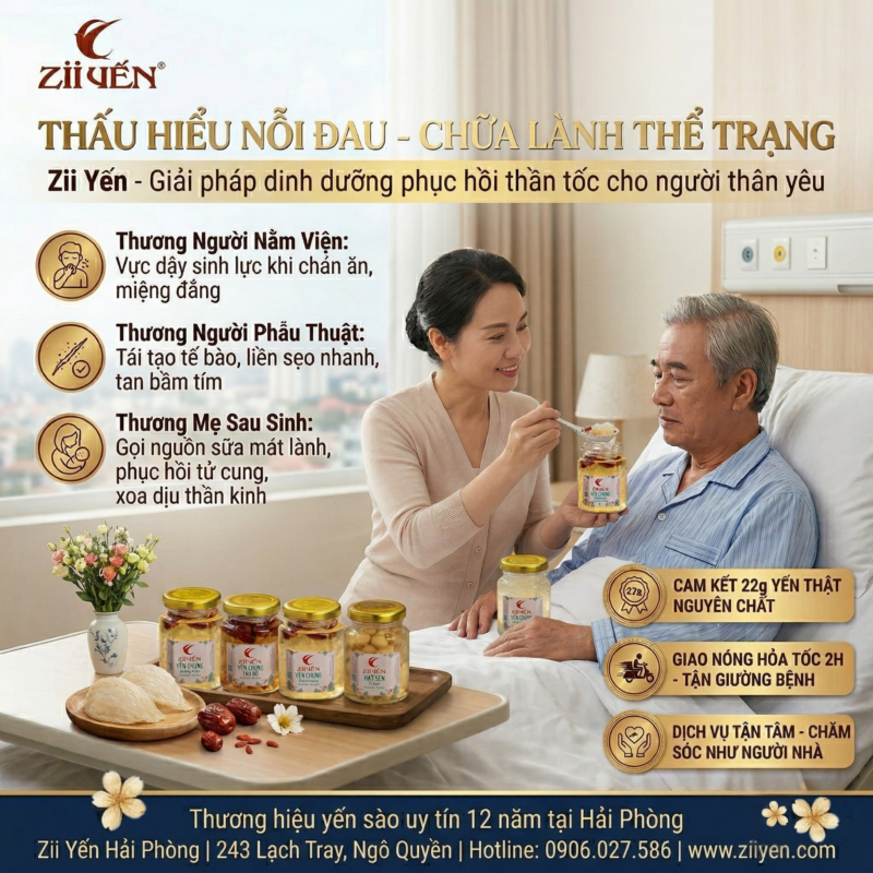 Yến chưng tươi chữa lành thể trạng