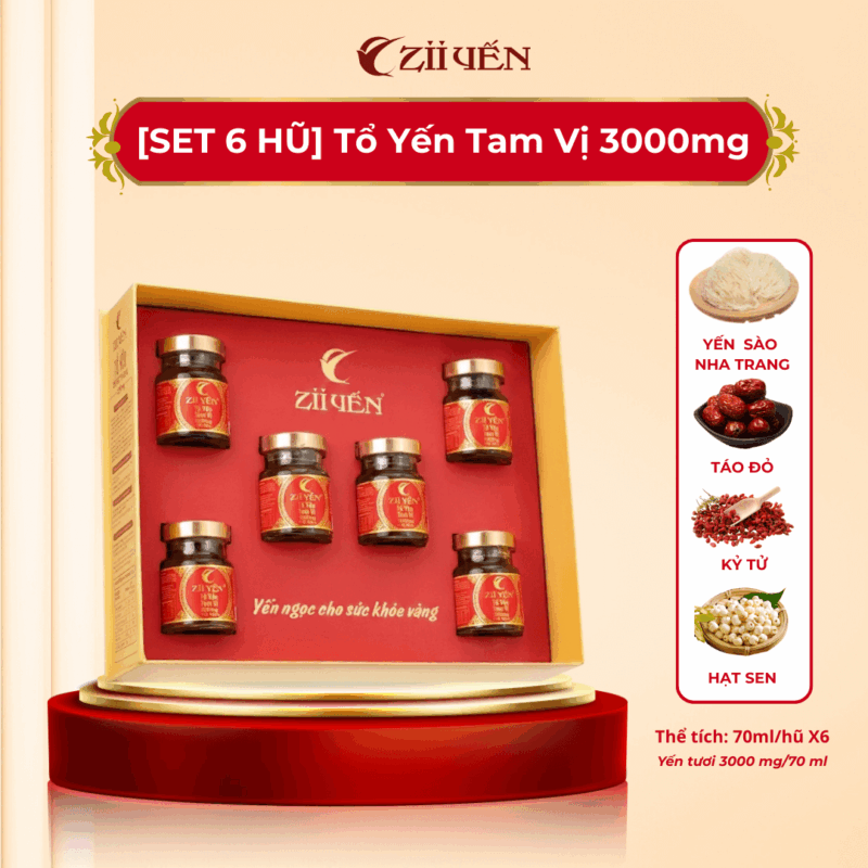 Hộp quà 6 tổ yến chưng Zii Yến